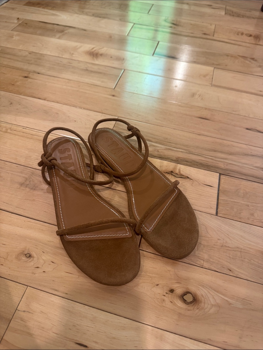 STAUD Laurel Suede Sandal in Tan Suede 39 - Picture 8 of 12